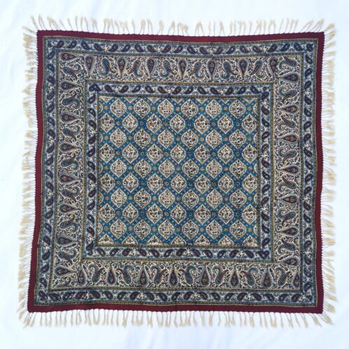 elegant square ghalamkari tablecloth 1 x 1m 65a647f02e6b2