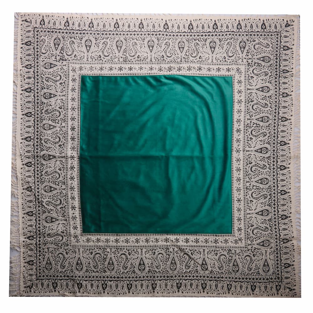 luxury velvet ghalamkar tablecloth green 65b046e5265c5