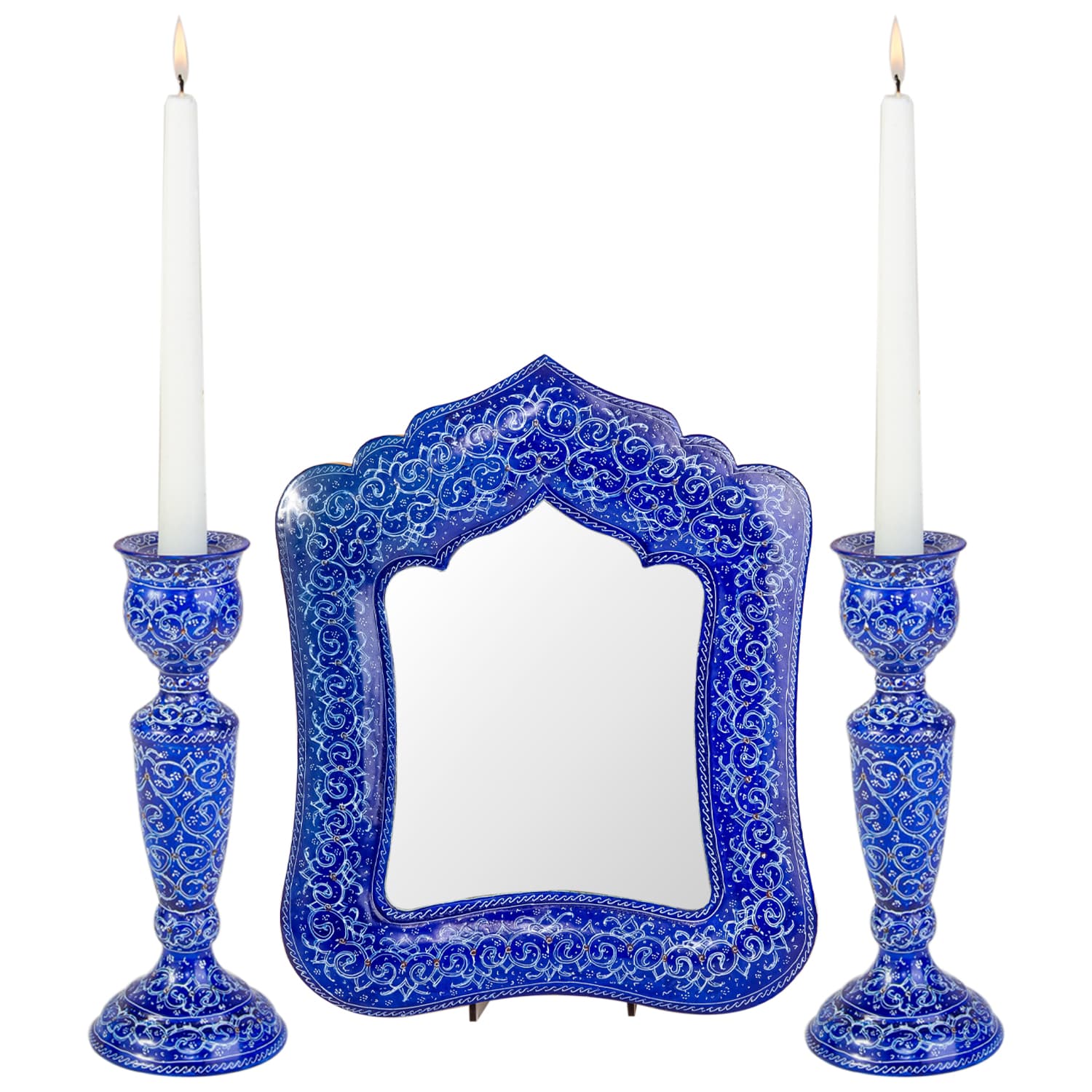minakari persian mirror and candle holder set 65b04c0f80d51