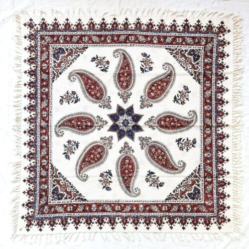 square ghalamkari tablecloth 1 x 1m 65a647cfefcb7